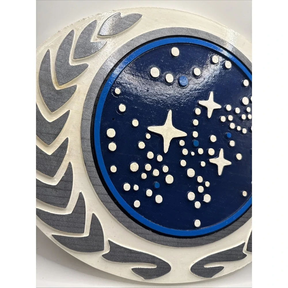 United‎ Federation of Planets Wooden Sign Decor Hanging 3D 13.5